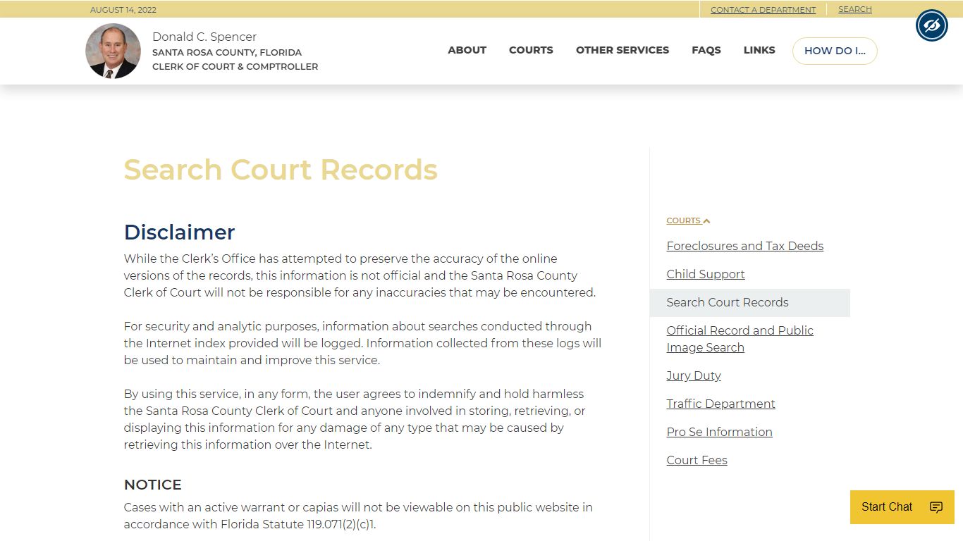 Search Court Records - Santa Rosa County, FL Clerk of ...